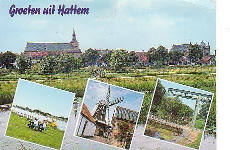 Ansichtkaart	Hattem	4-luik, Verzenden, 1960 tot 1980, Gelopen, Gelderland