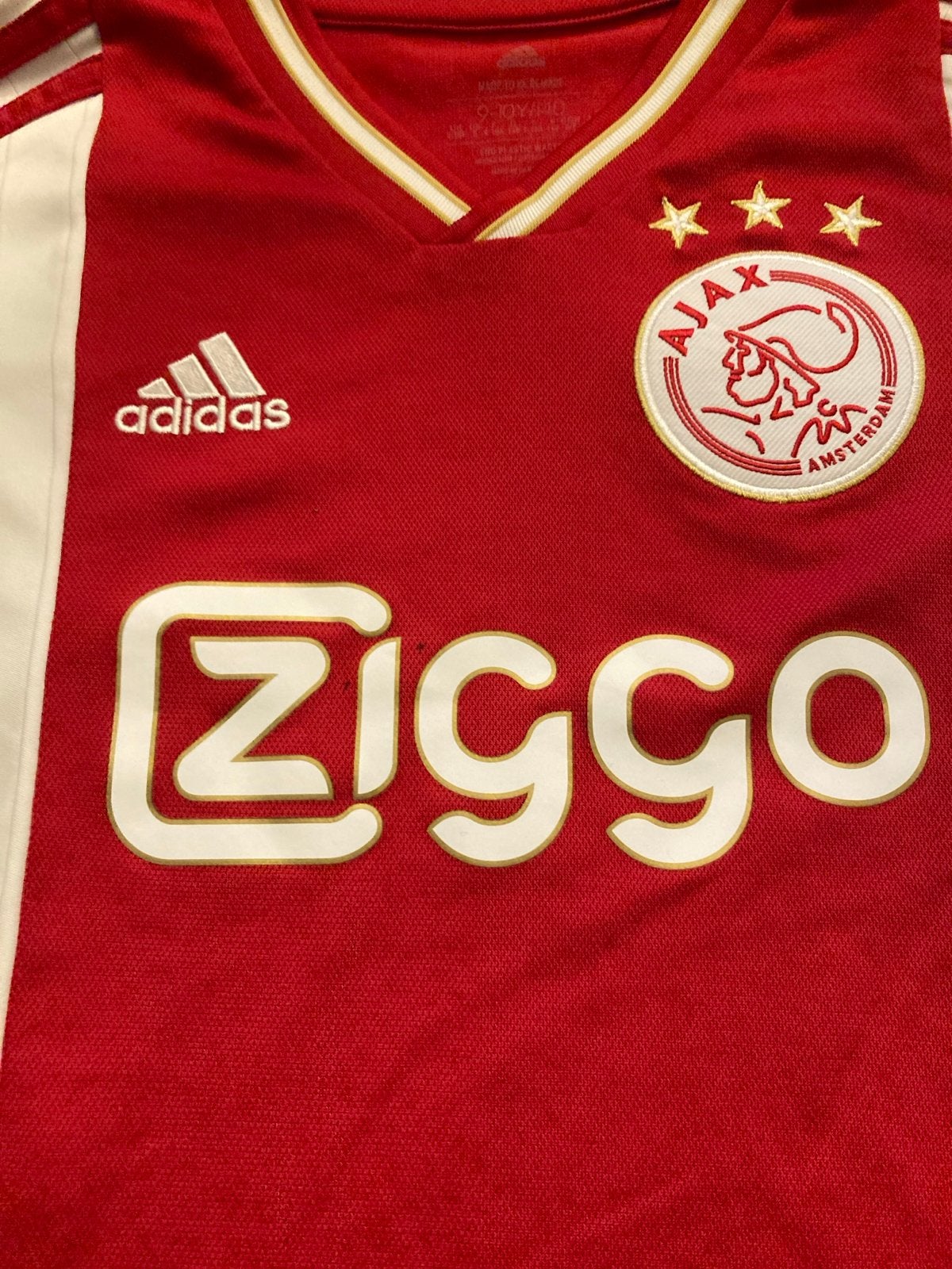 Ajax Thuisshirt Rood/Wit - Maat M, Kleding | Heren, Sportkleding, Zo goed als nieuw, Voetbal, Maat 48/50 (M), Rood, Ophalen of Verzenden
