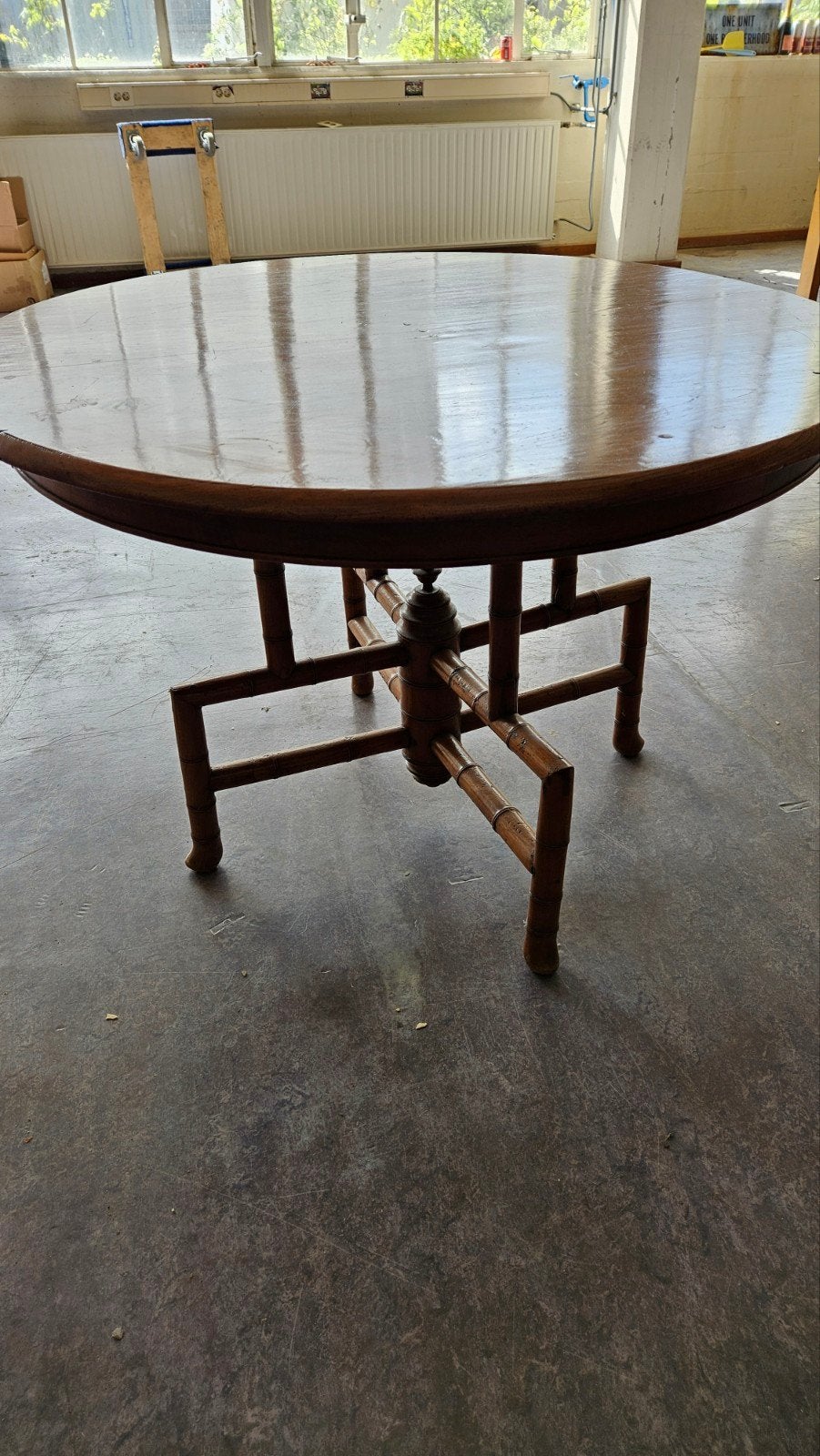 Ronde eettafel 110cm doorsnede - 3 personen, Gebruikt, Klassiek, Rond, Ophalen of Verzenden