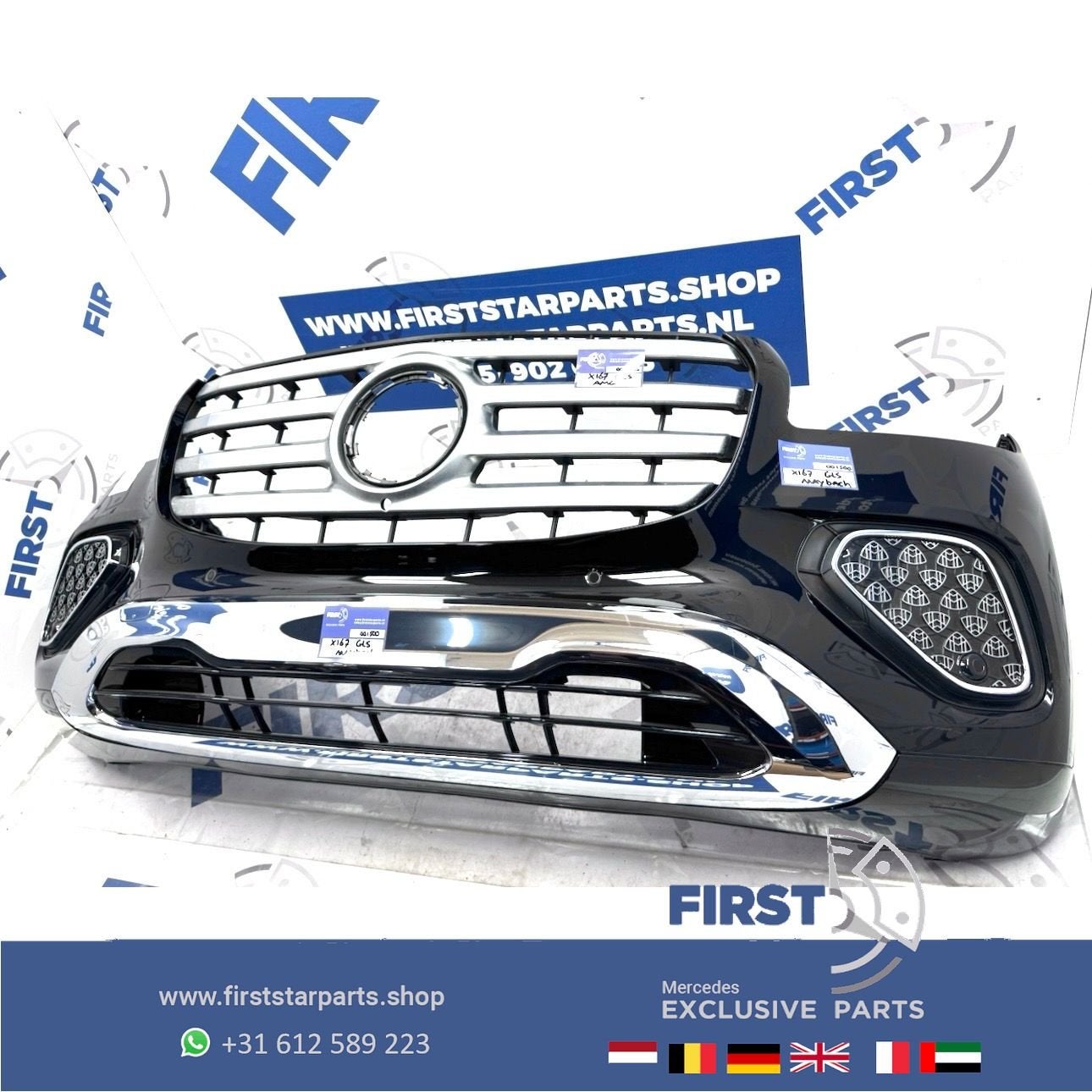 X167 GLS MAYBACH BUMPER A1678859305 W167 MAYBACH VOORBUMPER, Gebruikt, -, Voor, -
