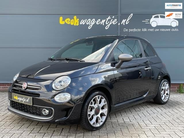 Fiat 500 1.0 Hybrid Sport *carplay *ecc *16”, Gebruikt, Zwart, 4 stoelen, Leder en Stof