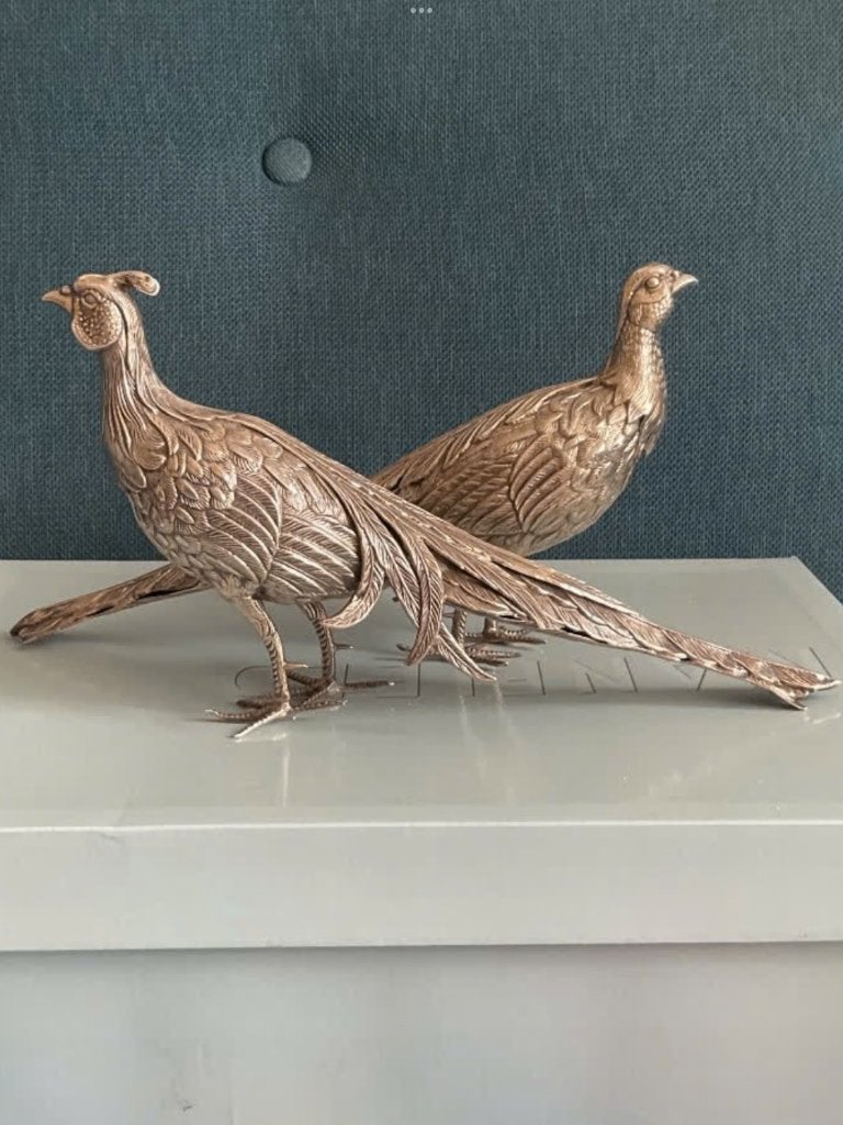 Een paar zilveren fazanten, Ophalen of Verzenden, Zilver