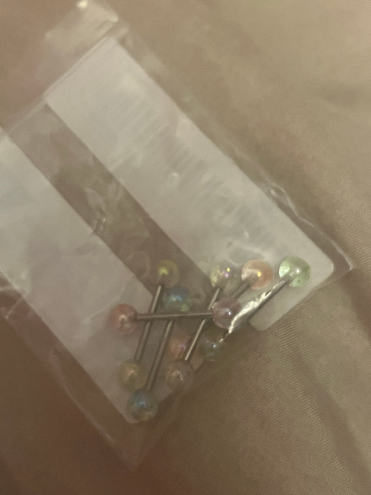 7 Nieuwe Tongpiercings in Zakje - Diverse Kleuren, Sieraden, Tassen en Uiterlijk, Piercings, Ophalen of Verzenden, Nieuw, Staal