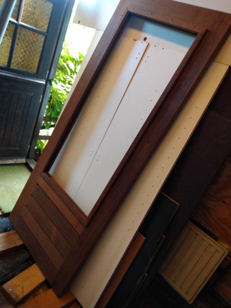 achterdeur, Ophalen, 80 tot 100 cm, 200 tot 215 cm, Hout