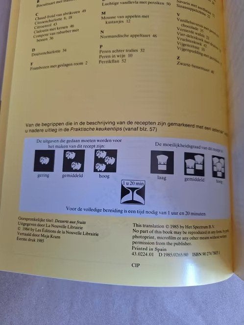 Nagerechten met vruchten uit de Franse keuken h3, Ophalen of Verzenden, Zo goed als nieuw, Taart, Gebak en Desserts, Frankrijk
