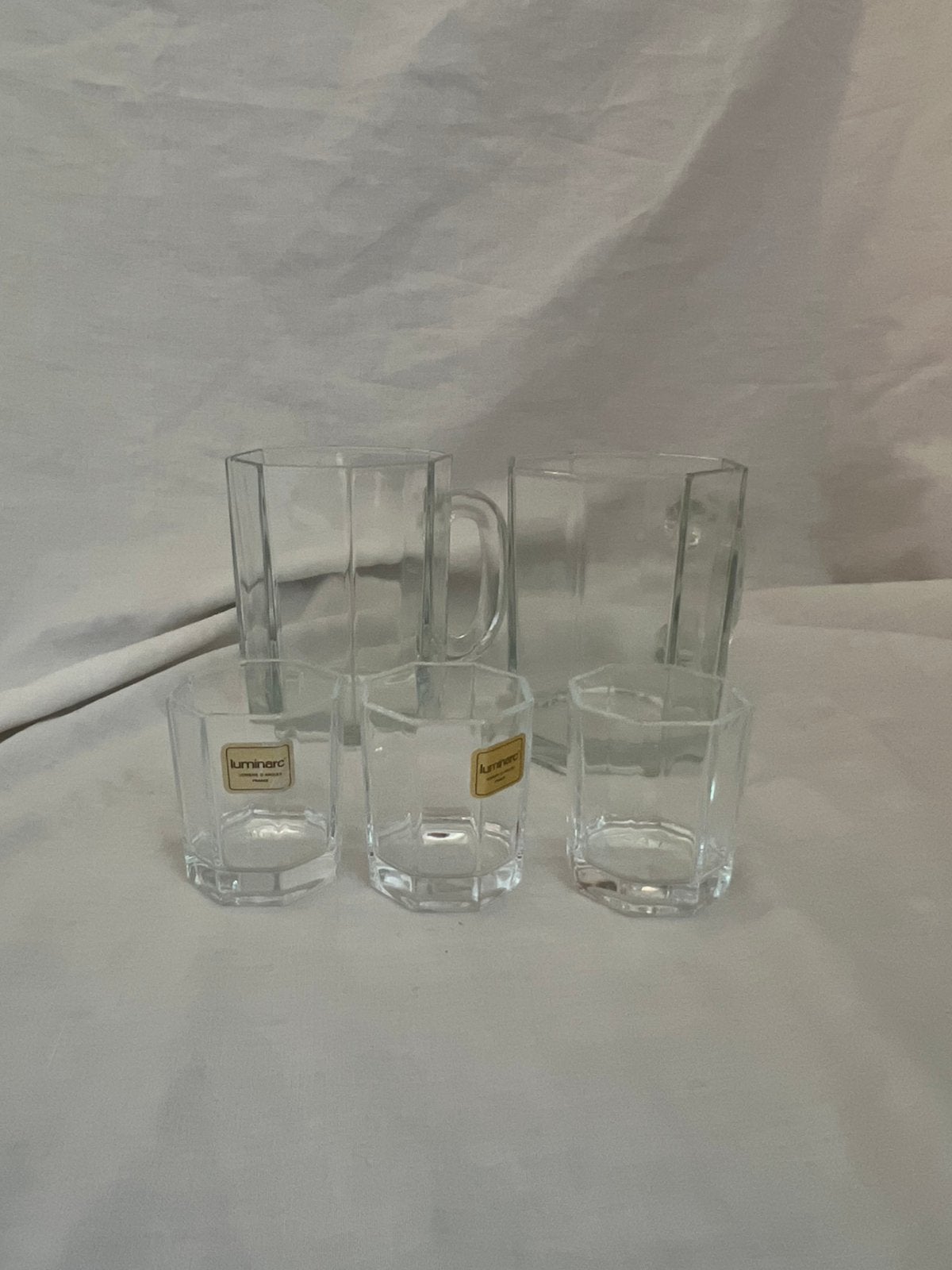 Vintage glazen Luminarc France | Luminarc Octime | set van 5, Ophalen, Borrel- of Shotglas