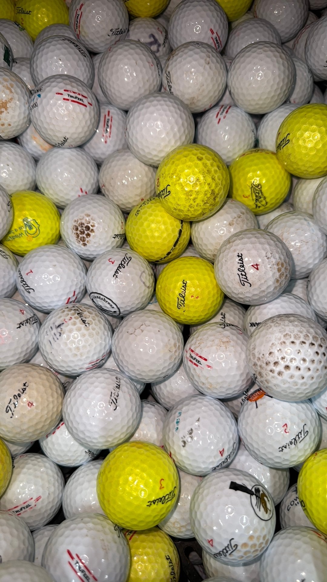 Titleist trufeel golfballen 100 stuks, Ophalen of Verzenden, Zo goed als nieuw, Bal(len)