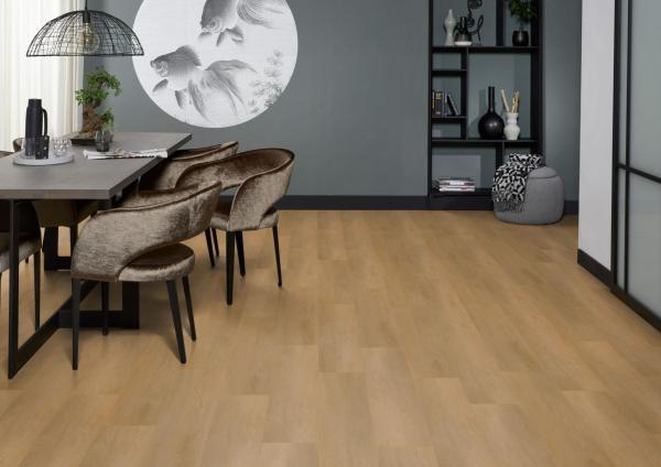 Pvc click Franse eik €17,95m2 XL Plank 22,8cm brede plank, Bruin, Pvc vloer click Franse warme eiken kleur, 75 m² of meer, Nieuw