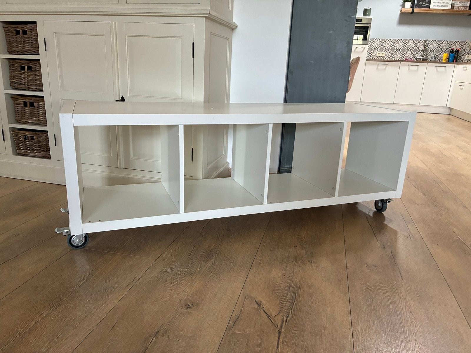 Ikea Wit opbergmeubel op wielen - 4 vakken, Ophalen, Gebruikt