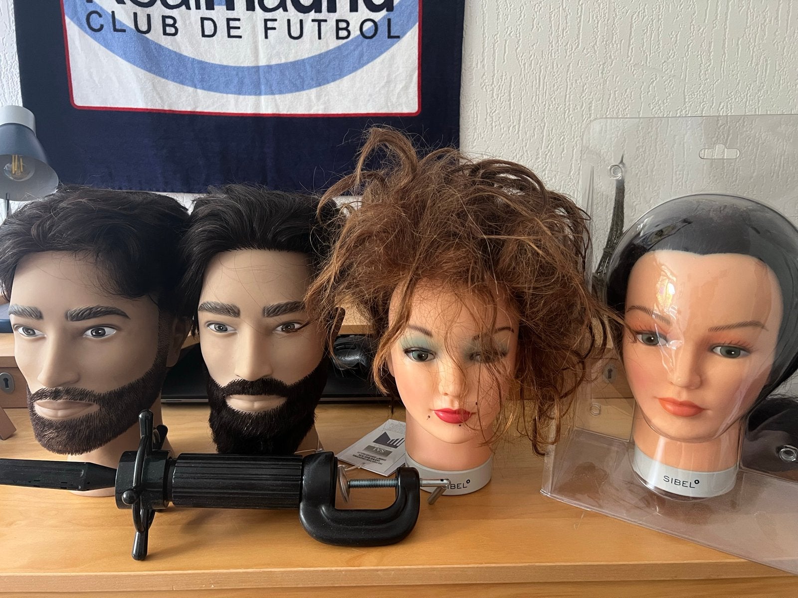 Kappers oefenhoofden met baard en haar, Ophalen, Gebruikt, Overige typen