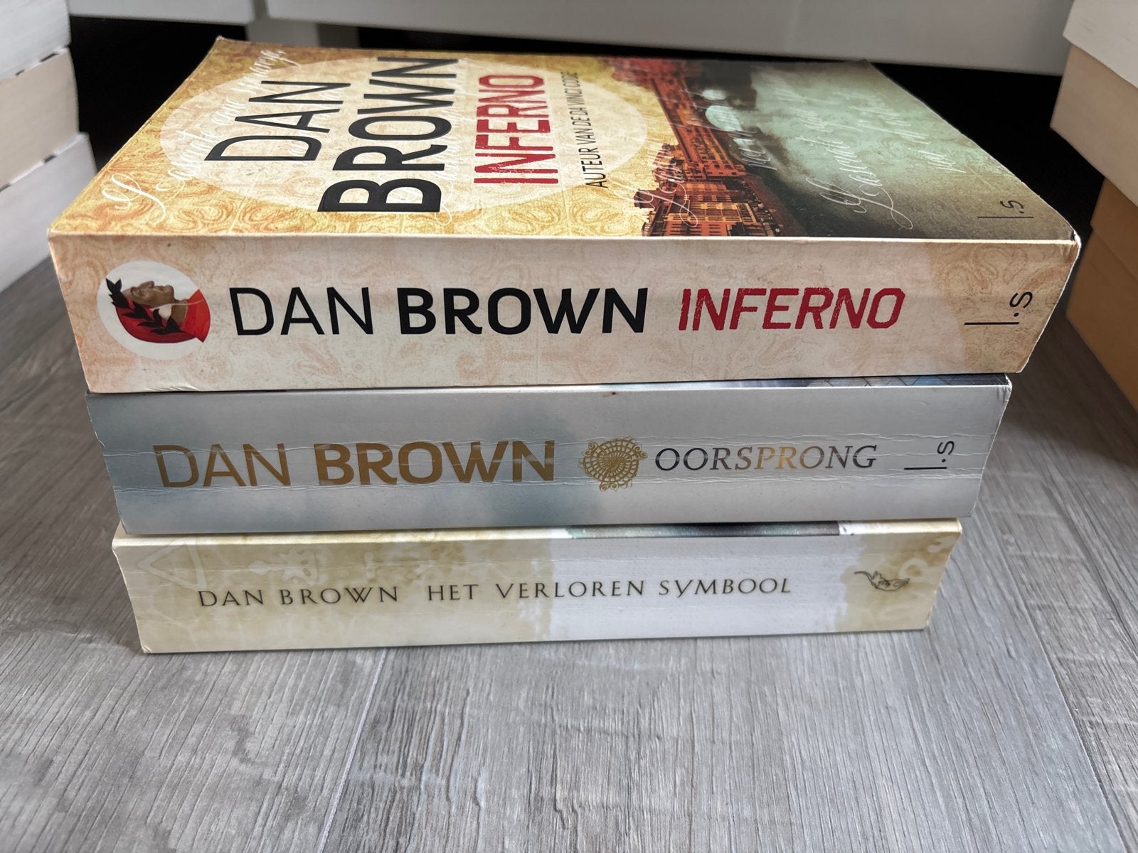 Dan Brown Boeken: Inferno, Oorsprong, Het Verloren Symbool, Boeken, Ophalen of Verzenden, Zo goed als nieuw