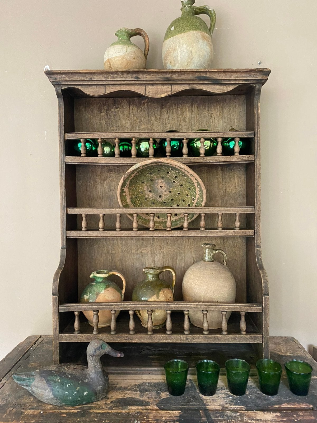 Antiek frans aardewerk, heksenballen, kast, Ophalen of Verzenden