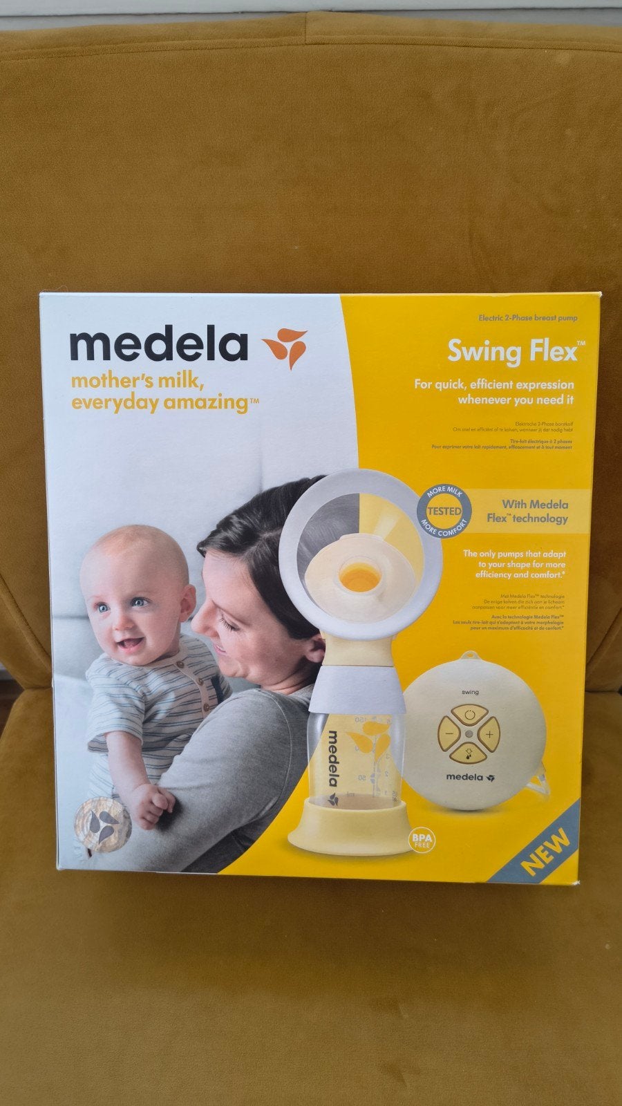 Medela swing flex + 6 flesjes, Ophalen of Verzenden, Gebruikt, Borstkolf