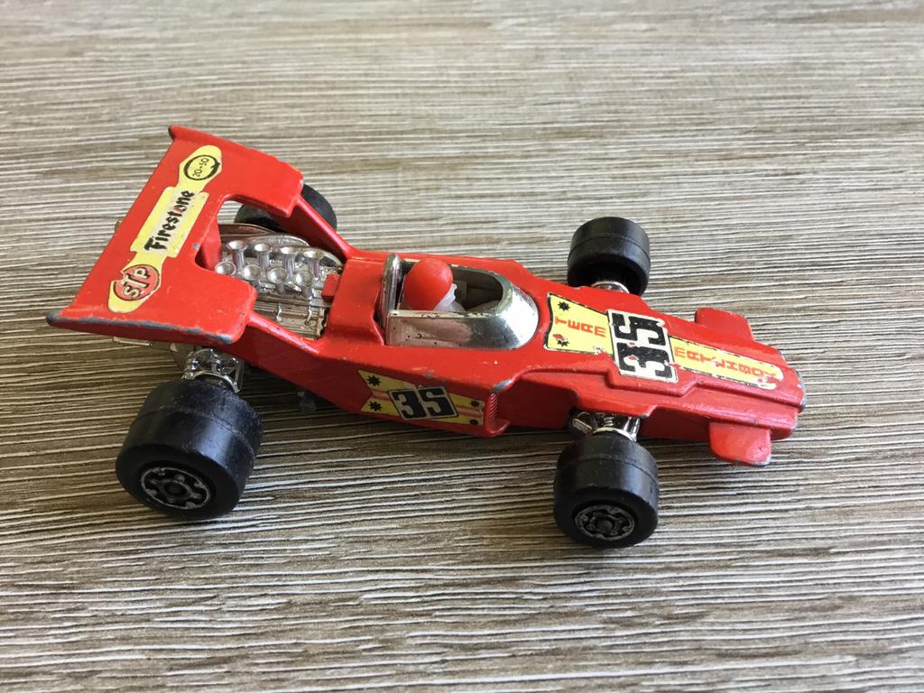 Vintage Matchbox Formule 1 Raceauto Rood k35 1971 1/43, Ophalen of Verzenden, Gebruikt, Overige typen