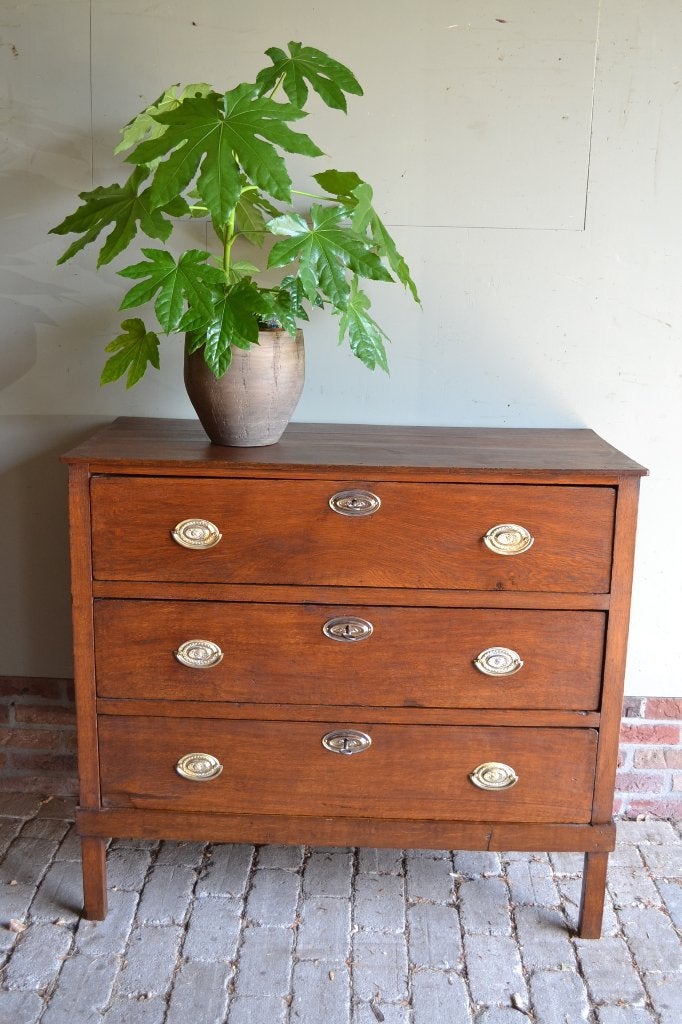 Prachtige antieke eiken houten ladekast, dressoir, commode., Verzenden