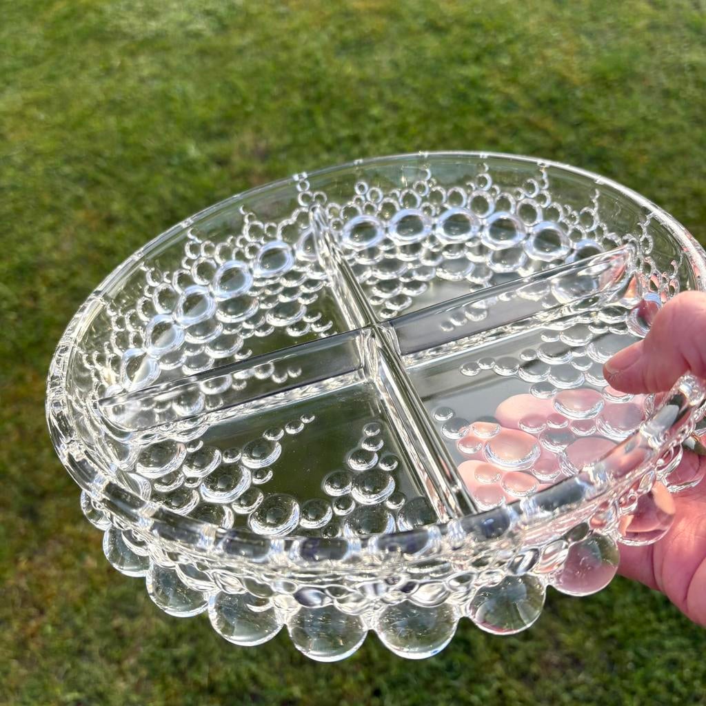 Vintage Walther Glas Bolero serveerschaal jaren ‘70, Ophalen of Verzenden
