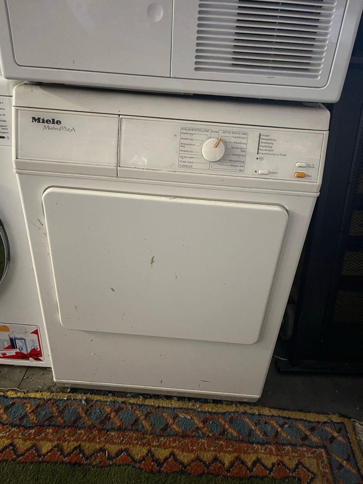 Miele Mistral Plus A wasdroger, 6 tot 8 kg, Gebruikt, Luchtafvoer, Ophalen of Verzenden