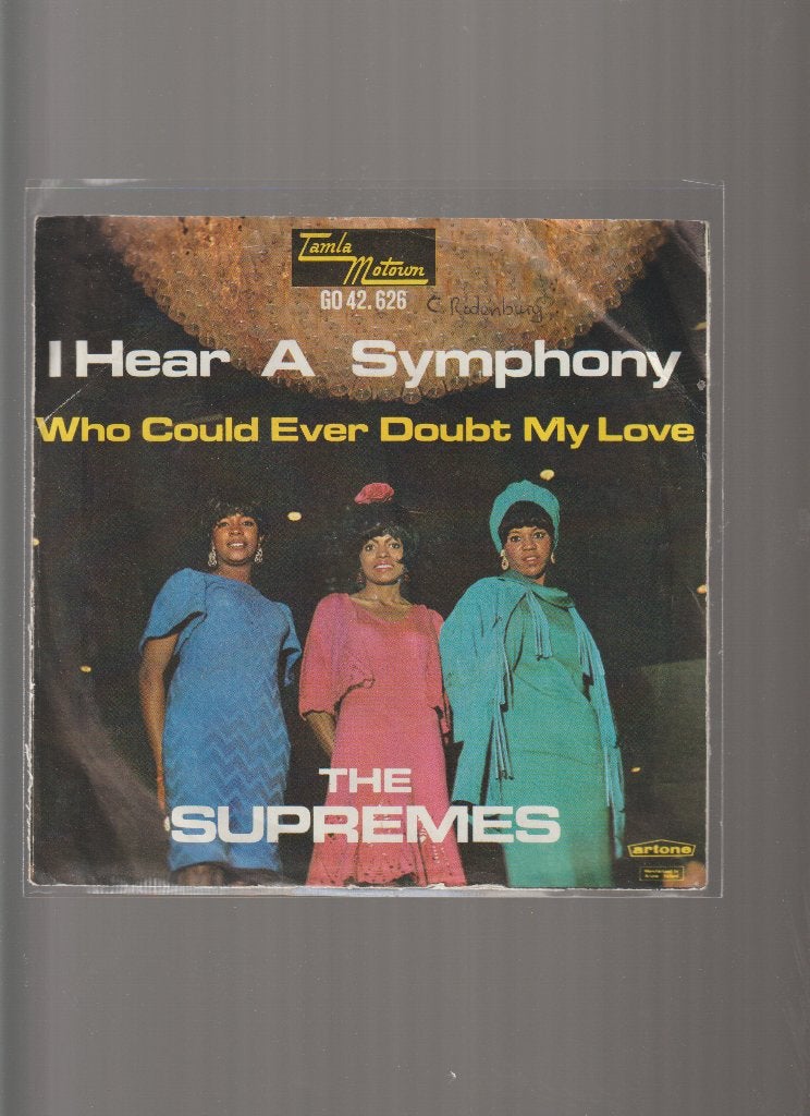 THE  SUPREMES  --  I  HEAR  A  SYMPHONY, 7 inch, Zo goed als nieuw, R&B en Soul, Fotohoes