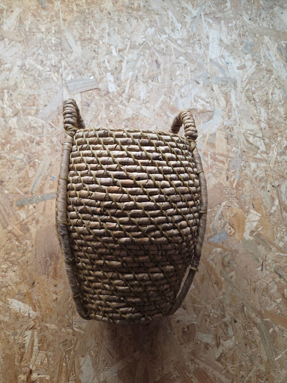 Boho mand voor opbergen of als plantenpot, Ophalen, Gevlochten, Mand, Zo goed als nieuw