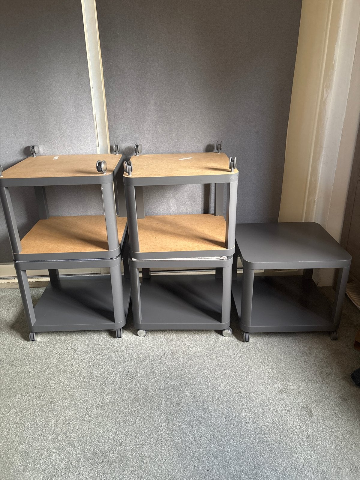 5 IKEA TINGBY bijzettafeltjes - apart of samen te koop, Ophalen, Minder dan 45 cm, Minder dan 55 cm, Gebruikt