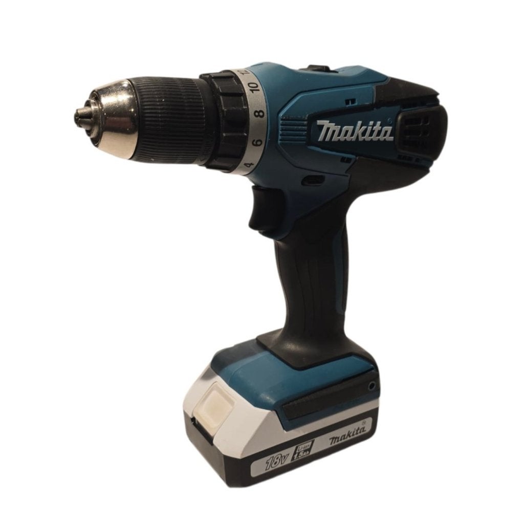 Makita Accuboormachine DF457D 18V (1x 1,5Ah) Body, Makita, Gebruikt, Support@makita.com, Makita Corporation, 3-11-8, Sumiyoshi-cho, 
Anjo, Aichi 446-8502
Japan
