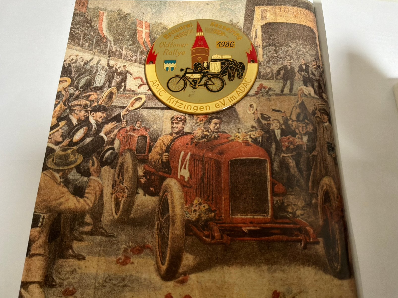 Car Badge: Oldtimer Rally en Bierfeest 1986, Ophalen of Verzenden, Zo goed als nieuw