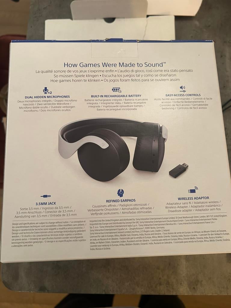 Playstation pulse headset, Computers en Software, Headsets, Zo goed als nieuw, Over-ear, Draadloos, Gaming headset, Ophalen