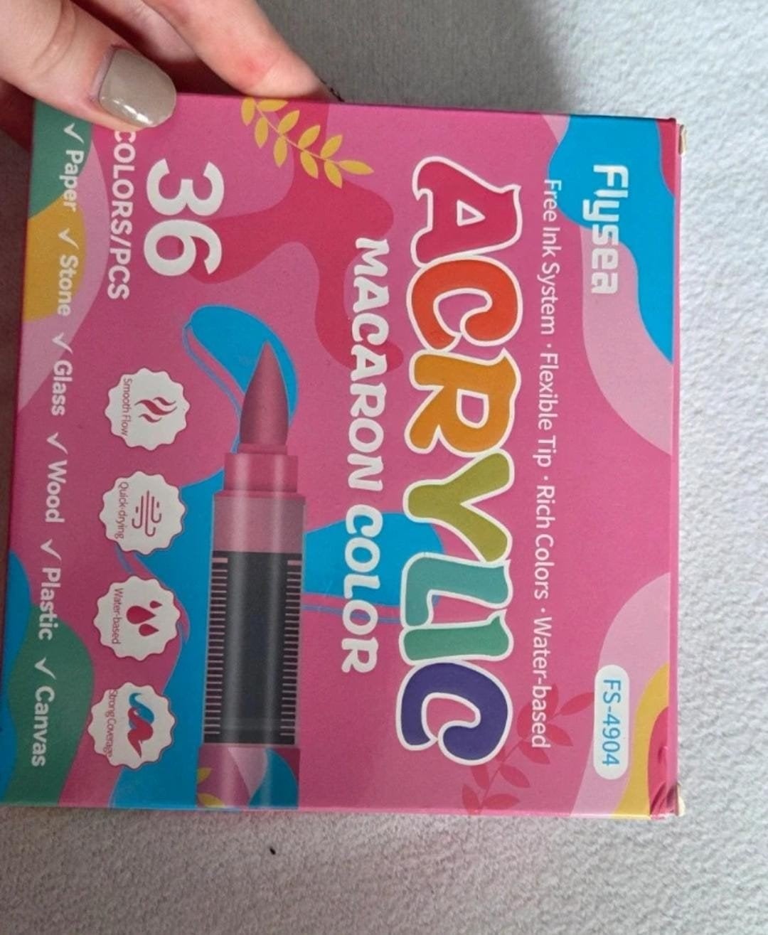Flysea Acryl Macaron Kleur Markers - 36 Stuks, Hobby en Vrije tijd, Ophalen of Verzenden, Nieuw, Overige typen