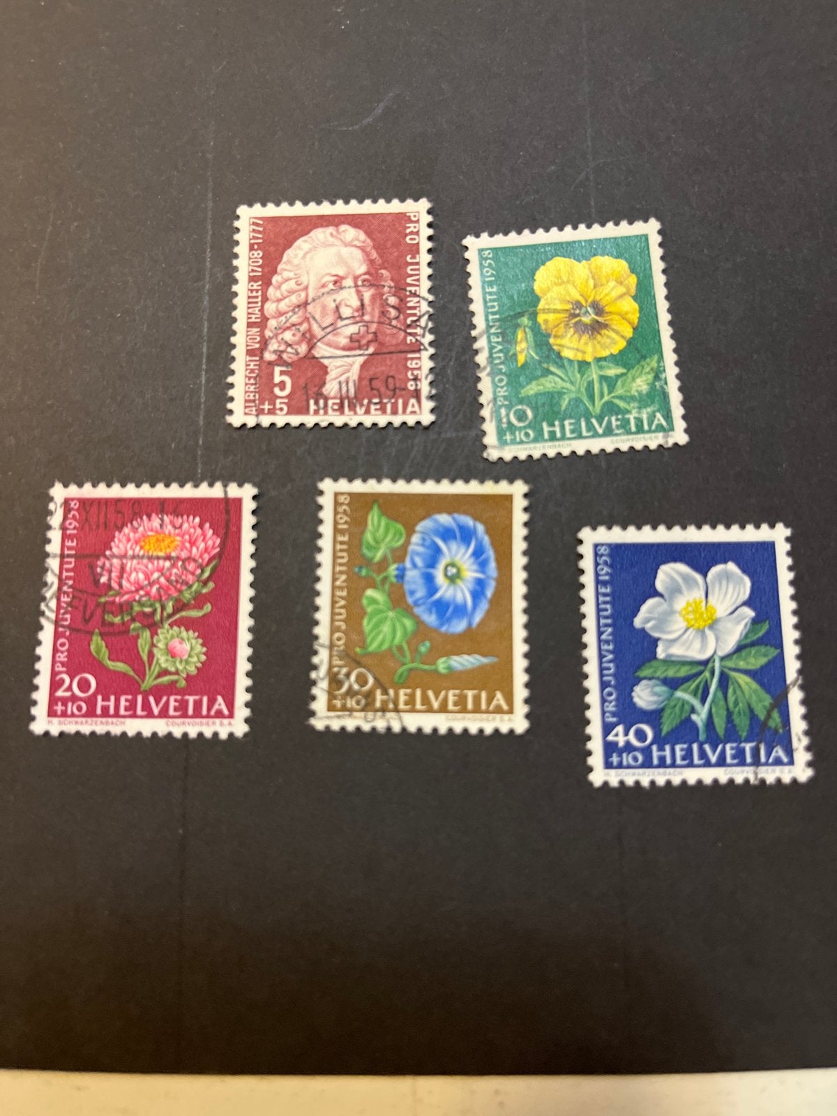 Pro Juventute 1958 - complete set michel 663-667, Postzegels en Munten, Ophalen of Verzenden, Gestempeld