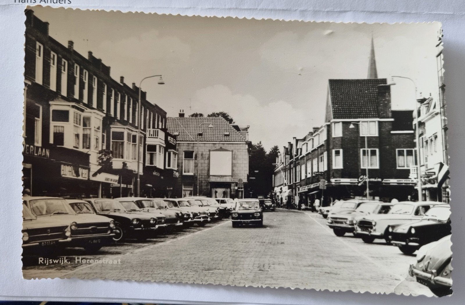 A166 Rijswijk Herenstraat met oude auto's, Verzamelen, Ophalen of Verzenden