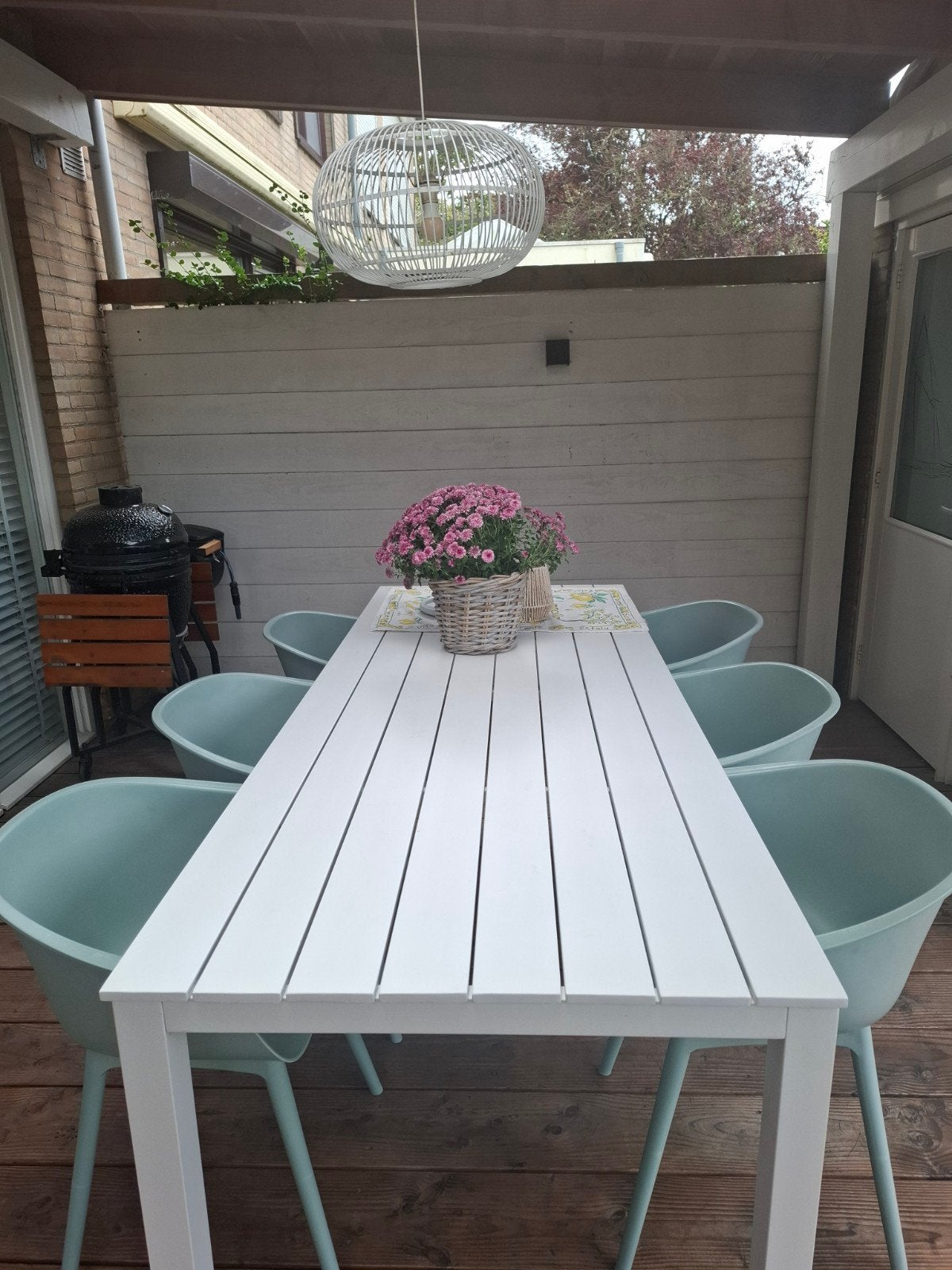 6 buiten kuipstoelen, Tuin en Terras, Ophalen, Kunststof, Gebruikt, 6 zitplaatsen