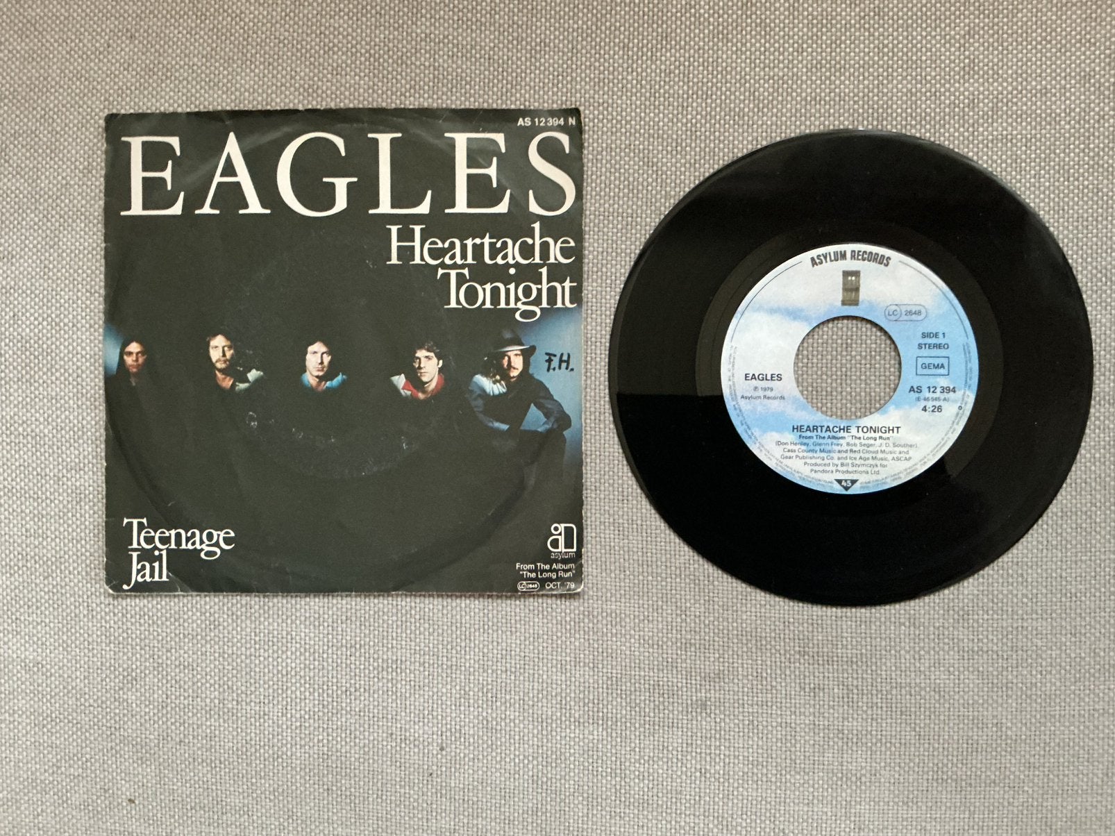 Eagles single vinyl. Heartache Tonight., Ophalen of Verzenden, Zo goed als nieuw