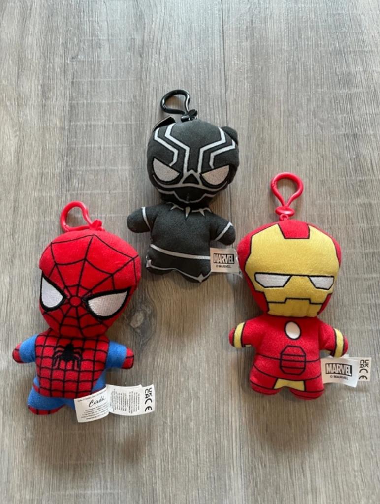 lot of 3, Marvel Pluche Sleutelhangers, Overige merken, Overige karakters, Overige typen, Ophalen of Verzenden
