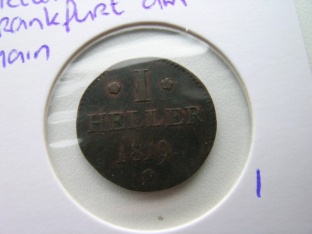 Heller 1819 Frankfurt am Main, Ophalen of Verzenden, Duitsland, Losse munt