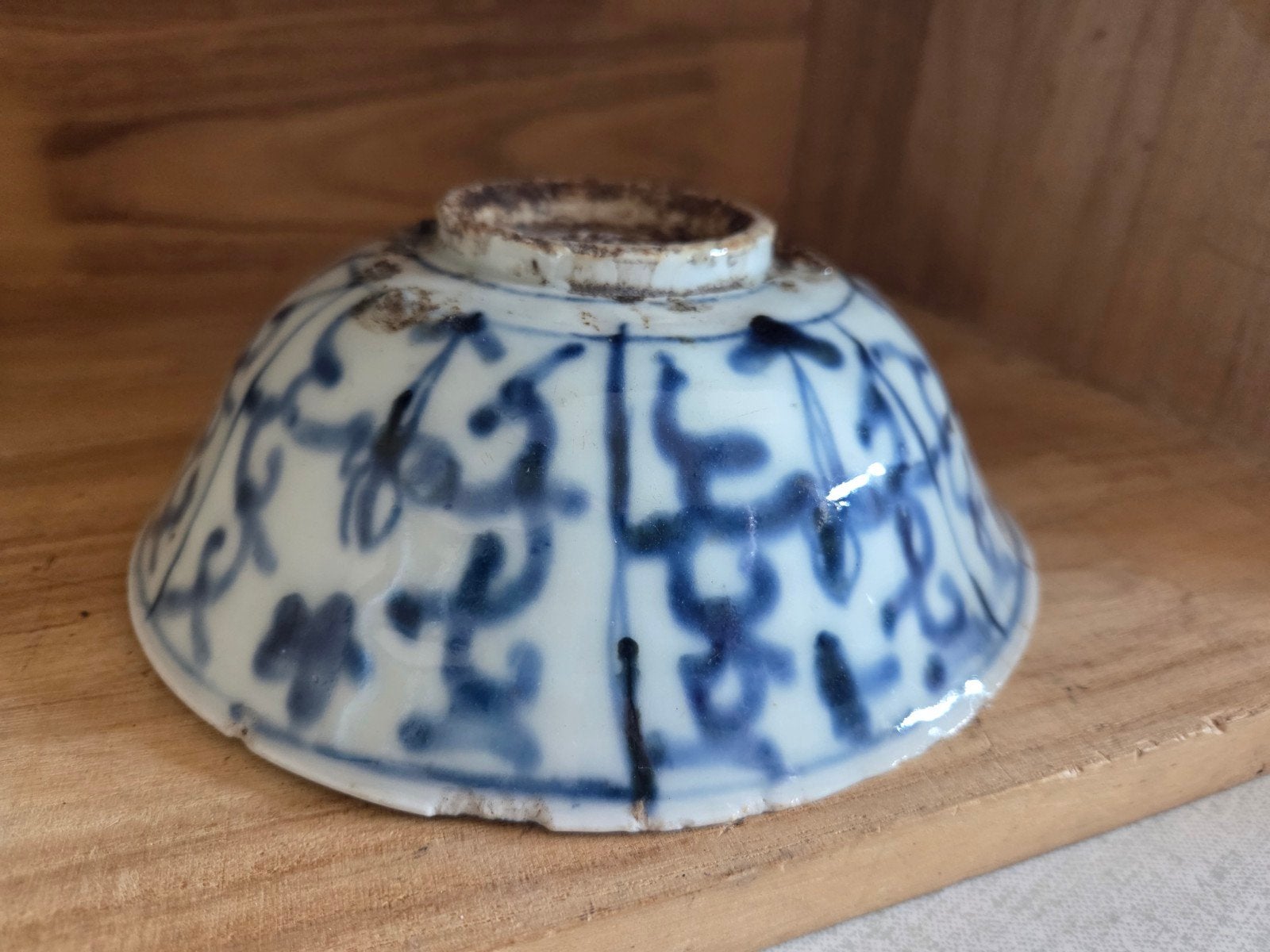 Antieke Chinese Blauw-Witte Kom - Ming Dynastie Stijl