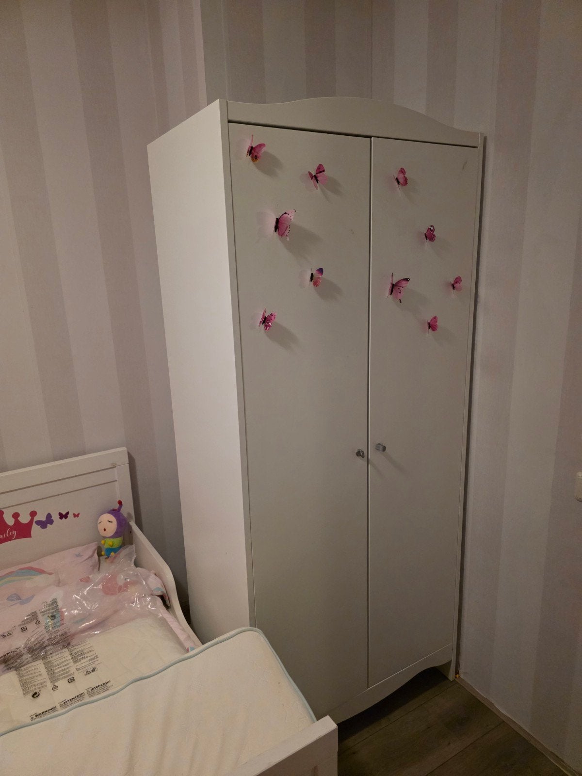 IKEA SMÅGÖRA kledingkast wit, 80x50x187 cm, Ophalen, Met deur(en), 50 tot 100 cm, Zo goed als nieuw