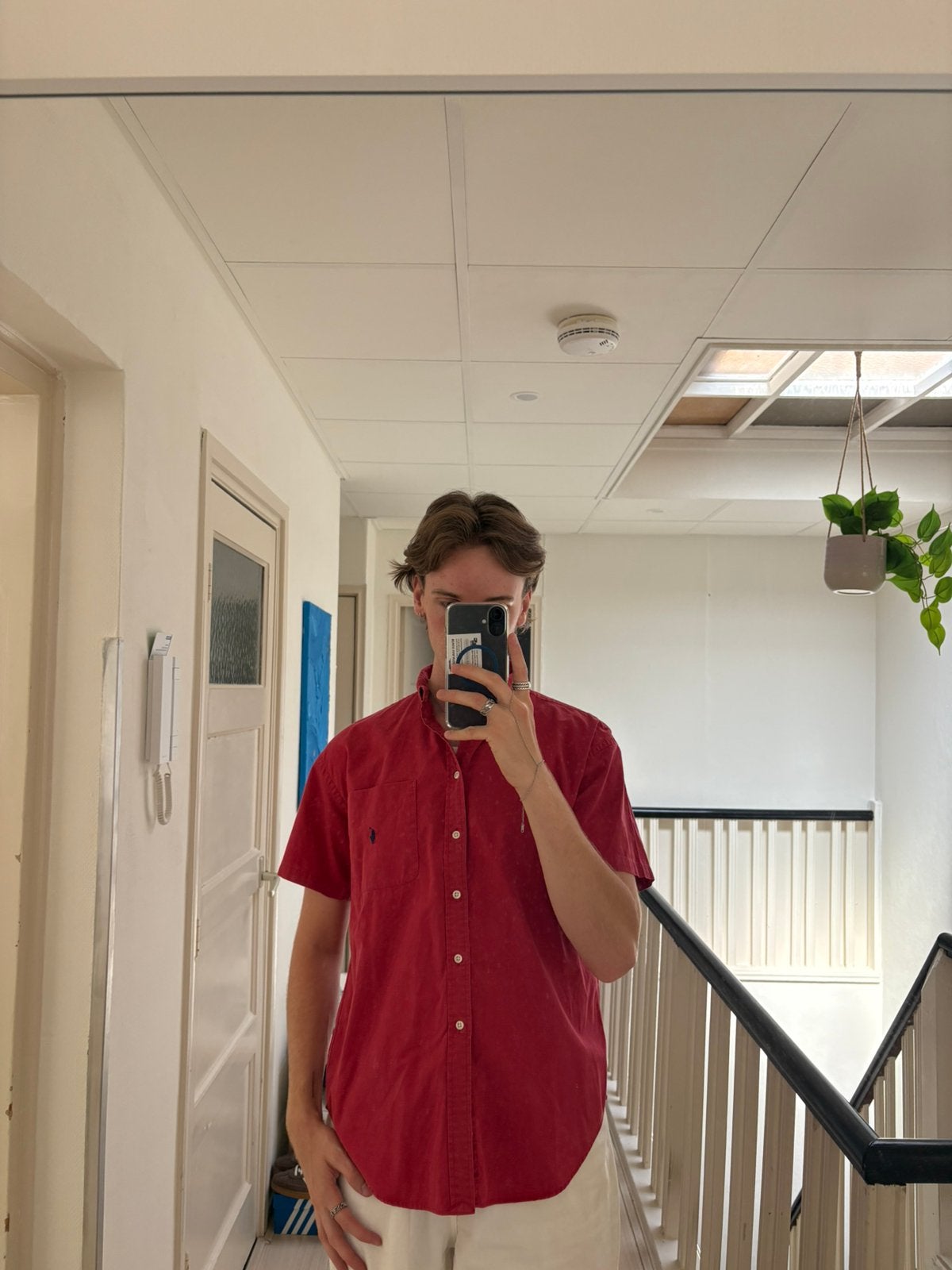 Rode blouse Ralph Lauren, Ophalen of Verzenden, Zo goed als nieuw, Maat 46/48 (XL) of groter, Rood