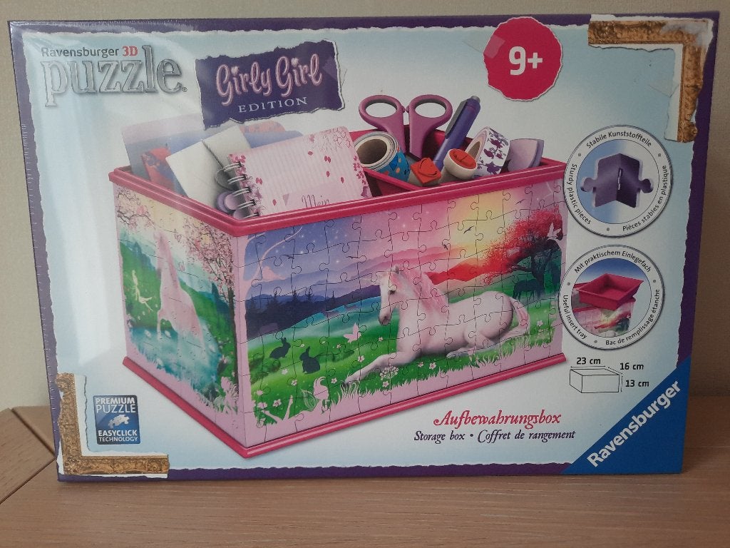 Ravensburger 3D puzzel opbergbox Unicorn NIEUW, Ophalen of Verzenden, Meer dan 50 stukjes, Nieuw, 6 jaar of ouder