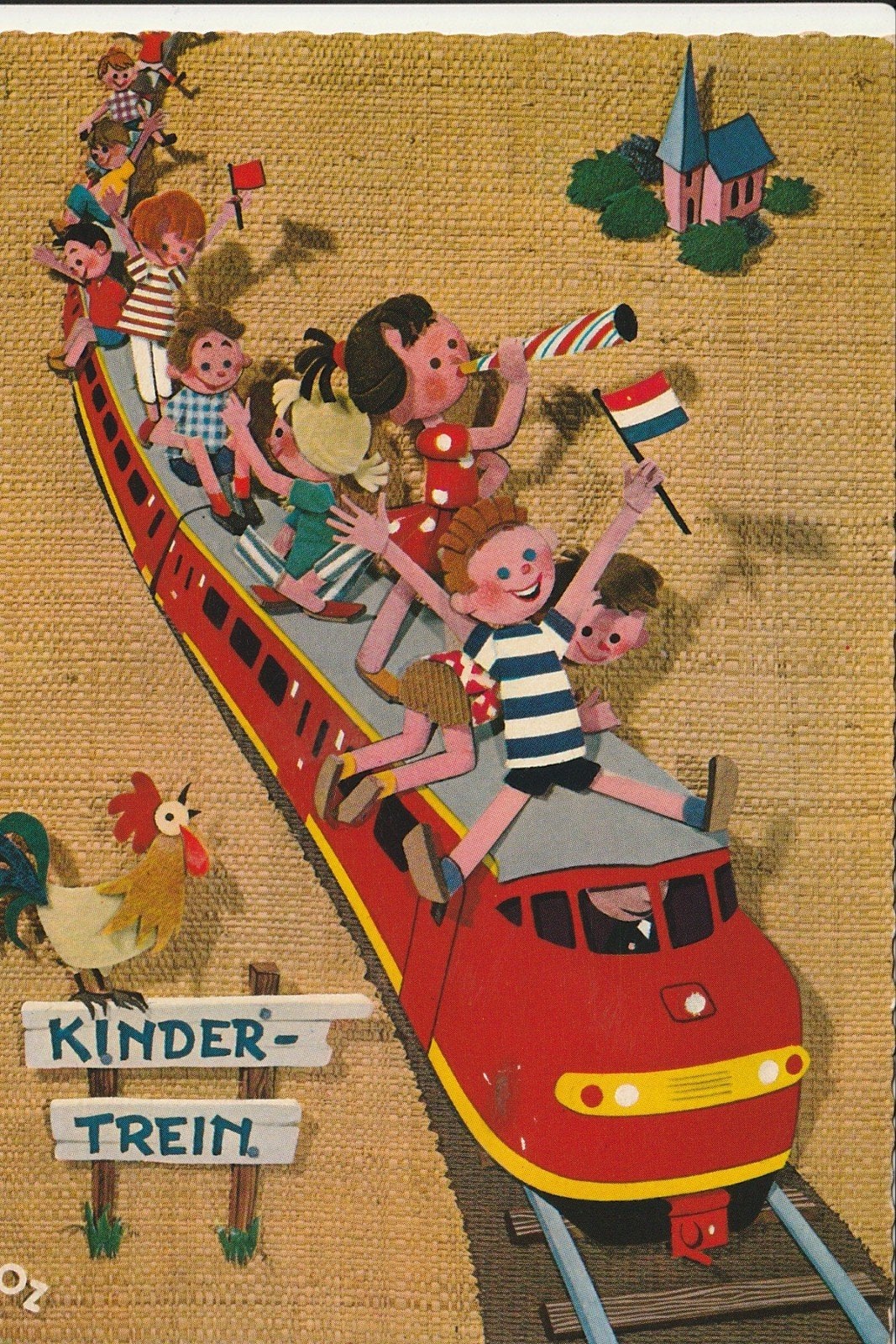 KINDERTREIN DIESELTREINSTEL PLAN U 125 JAAR SPOORWEGEN 1964, Ophalen of Verzenden, 1960 tot 1980, Gelopen, Groningen