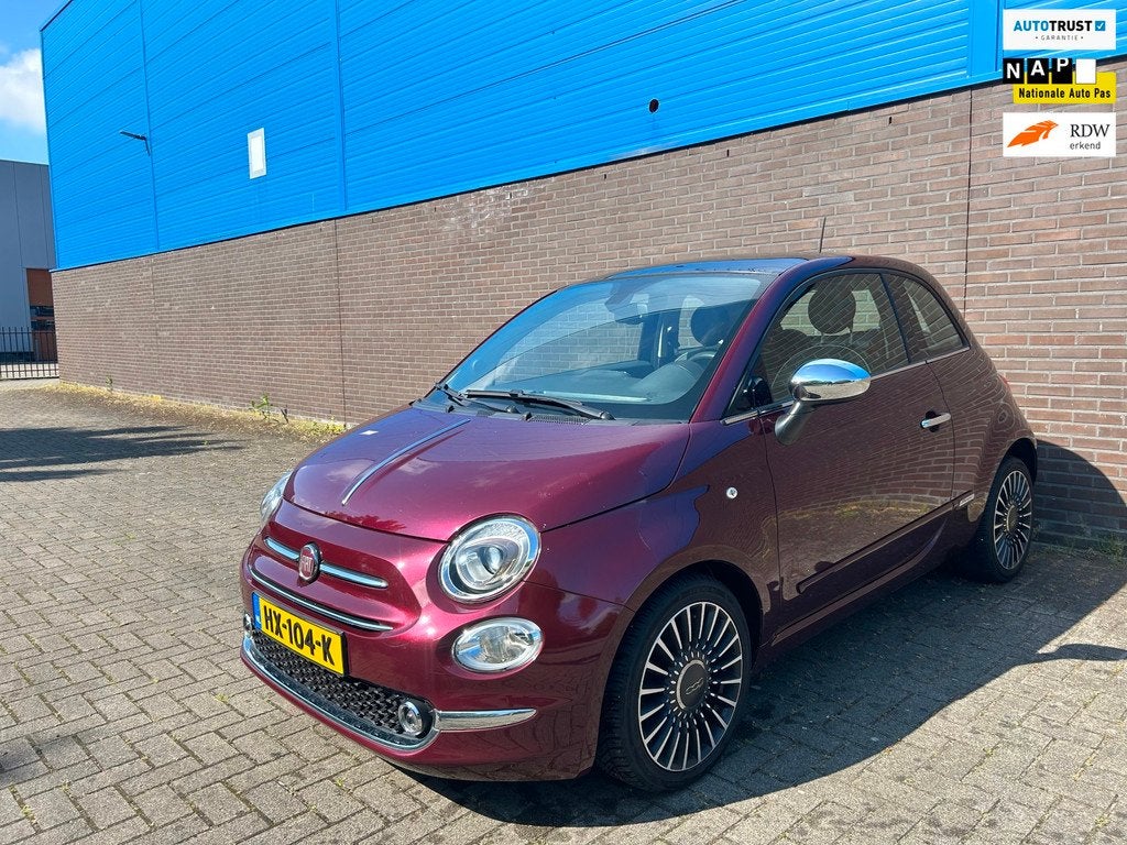Fiat 500 TwinAir Turbo Lounge | Pano dak | Climate | Parkeer, Voorwielaandrijving, Gebruikt, 905 kg, Origineel Nederlands