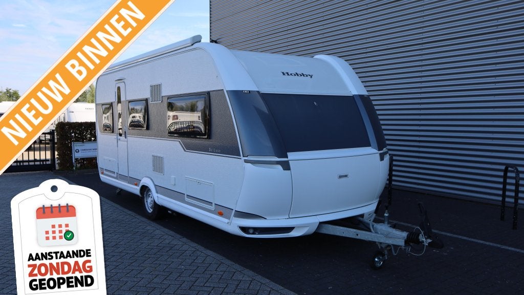 Hobby De Luxe 495 UL 2 enkele bedden, Schokbreker, Rondzit, Hobby, Bedrijf