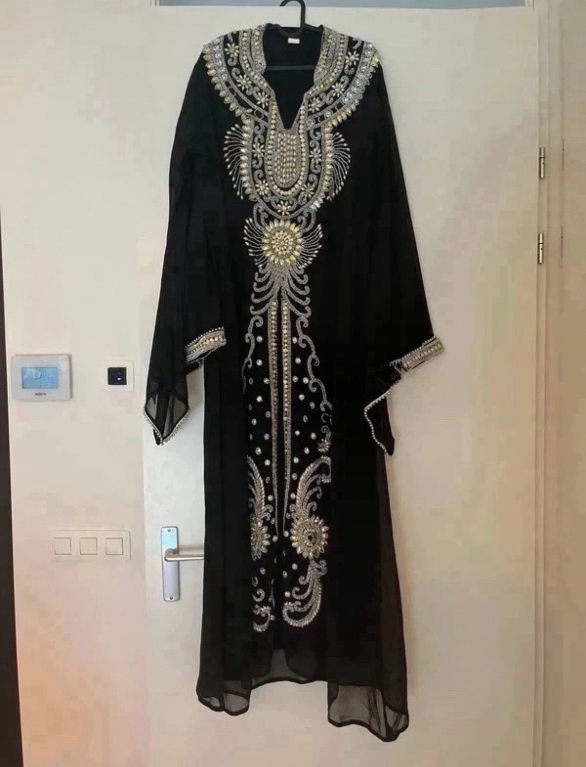 Marokkaanse feestjurk/takchita - Maat L, Overige typen, Zwart, Maat 42/44 (L), Ophalen of Verzenden