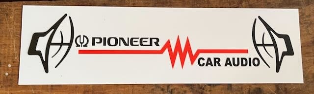 PIONEER  Car Audio merk logo reclamebord  36x10 cm, Ophalen of Verzenden, Zo goed als nieuw, Auto's