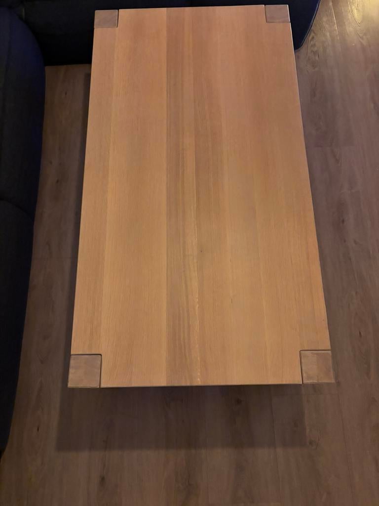 Eiken Shalontafel, Eikenhout, 200 cm of meer, Zo goed als nieuw, Minder dan 50 cm