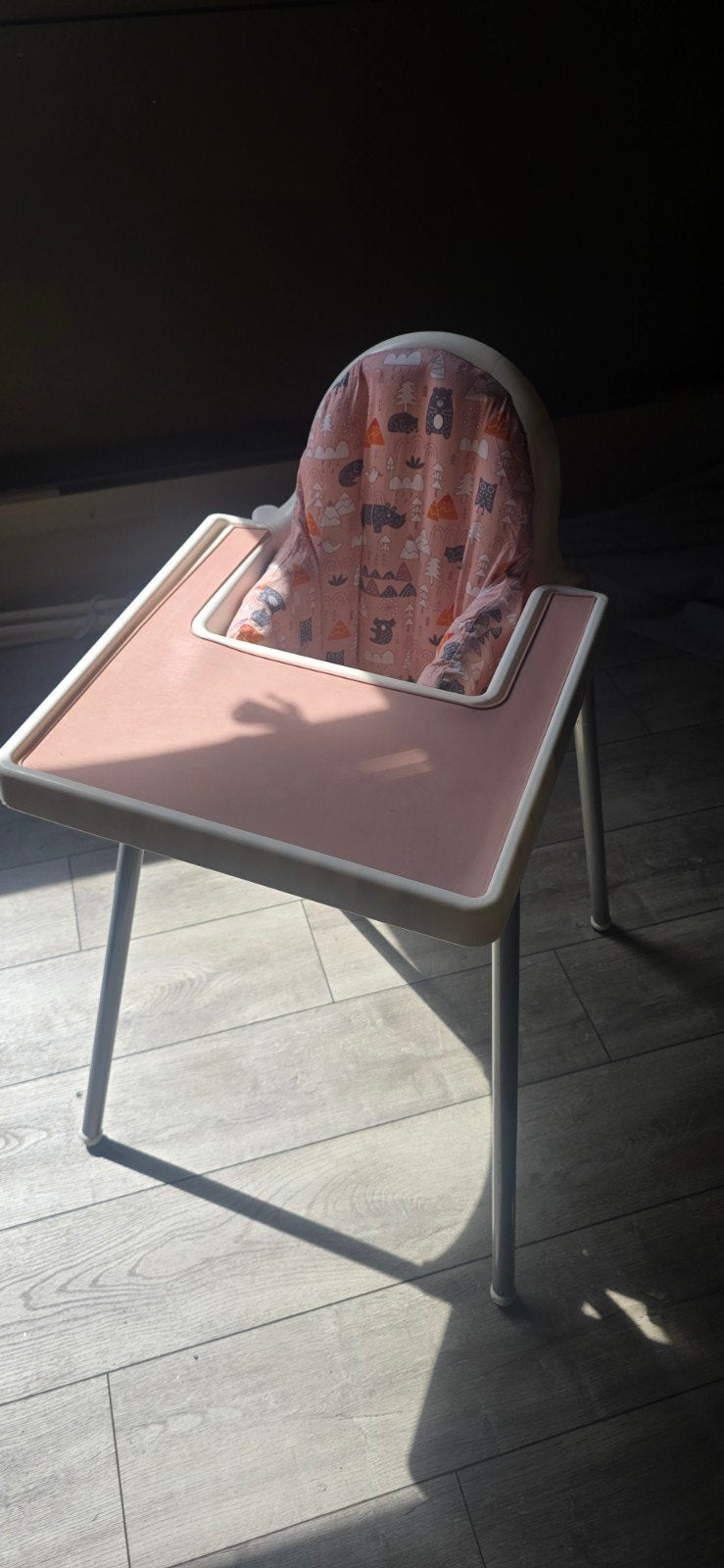 Kinderstoel met afneembaar eetblad en stoelverkleiner, Ophalen, Zo goed als nieuw, Overige typen, Afneembaar eetblad