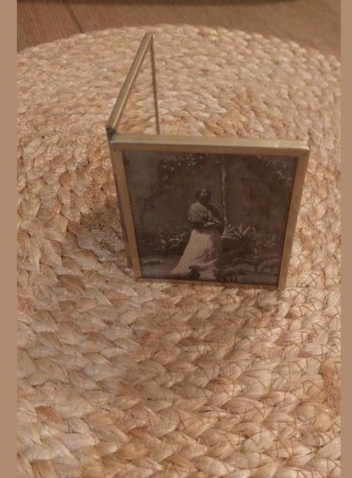 BROCANT OUD ZAK SPIEGELTJE - REIS SPIEGELTJE, Antiek en Kunst, Ophalen of Verzenden