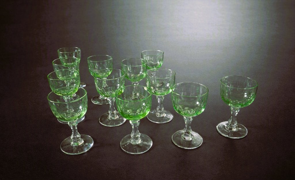 Val Saint Lambert wijn glazen(12) - Kristal -Annaglazen, Ophalen of Verzenden