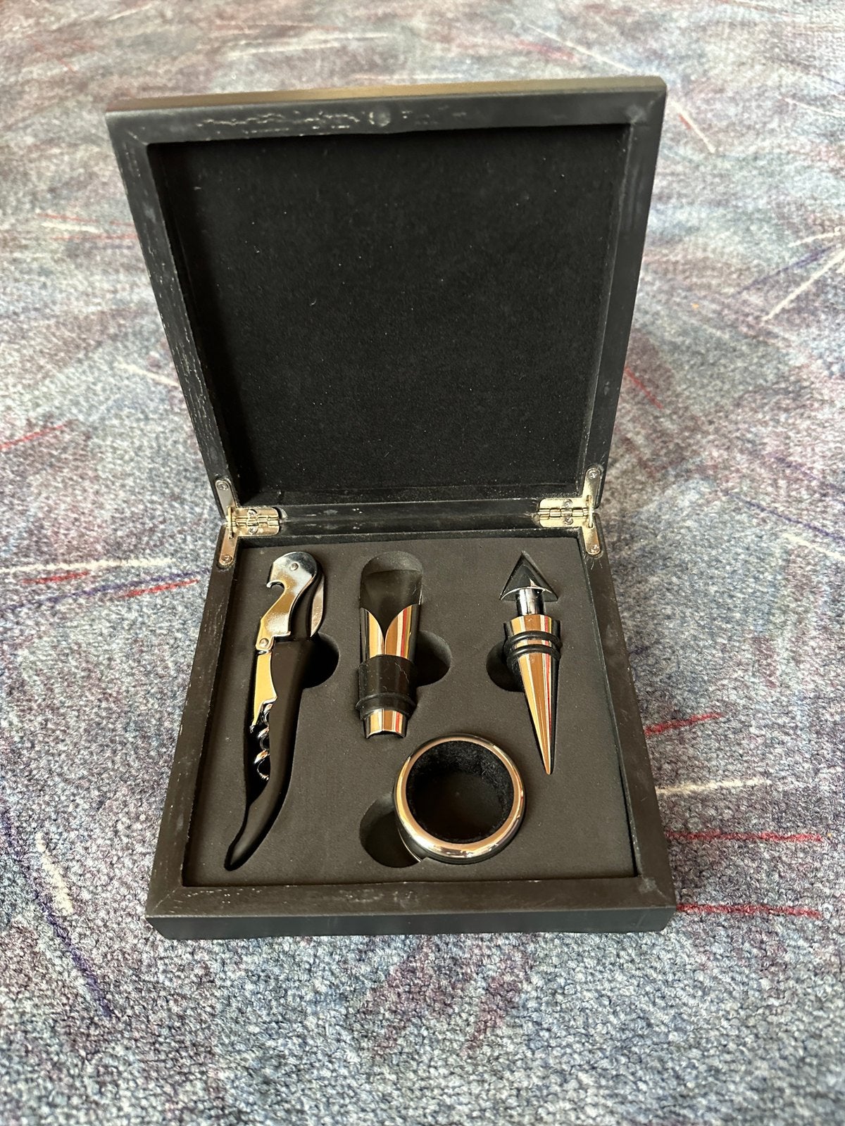 Wijnaccessoire set, wijnset, wine tools, wine tool set, Ophalen of Verzenden, Zo goed als nieuw