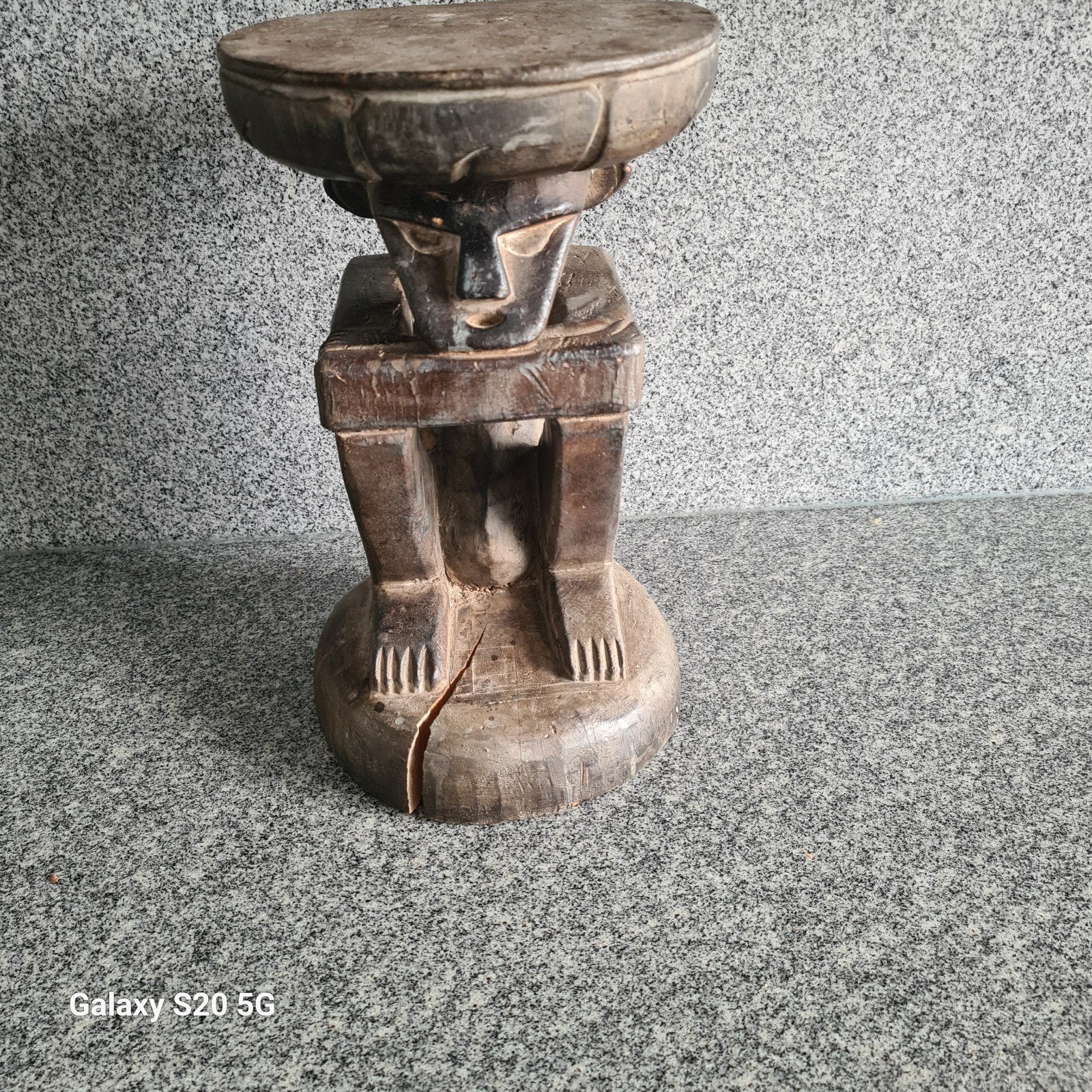 Aziatisch houtsnijwerk (krukje), Ophalen of Verzenden