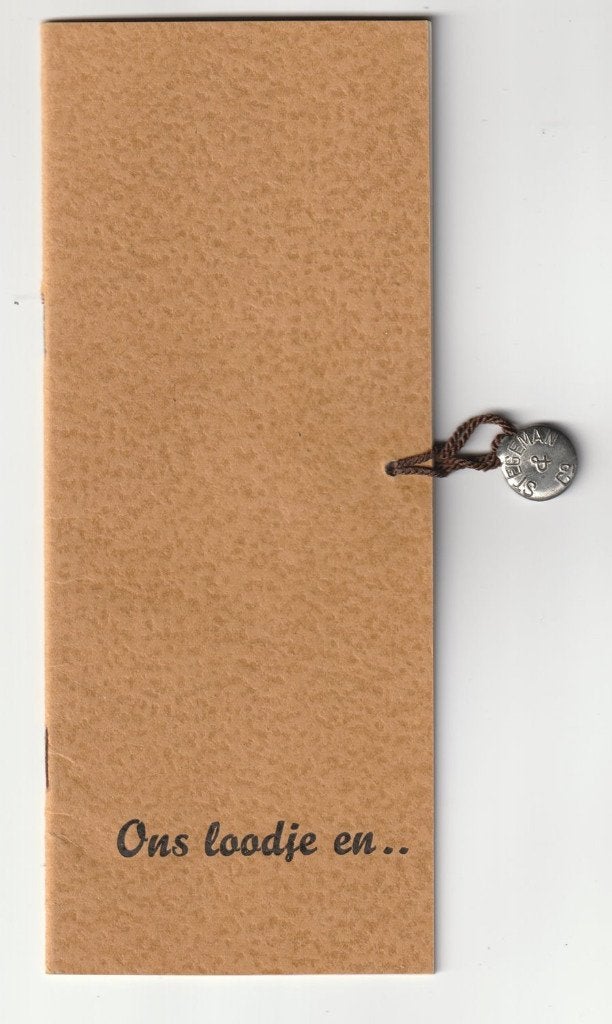 Oude Stegeman's Rookworst folder met loodje, Verzenden, Gelezen, Folder